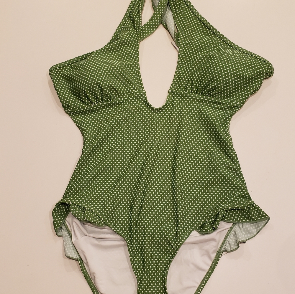 Cupshe Green Polka Dot One Piece Swim Suit